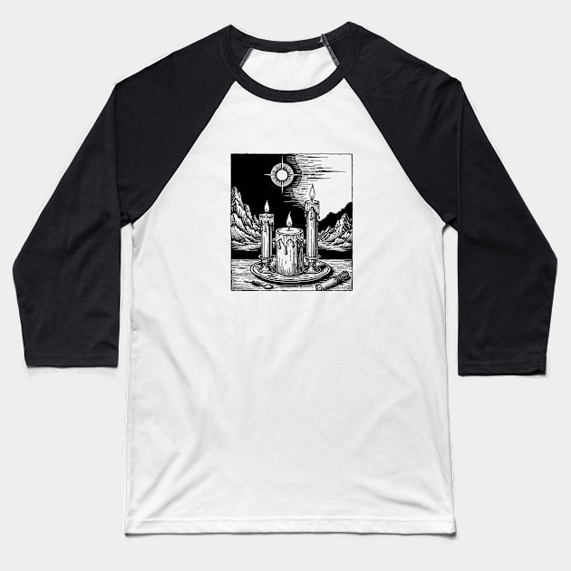 Burning Candles Baseball T-Shirt by Yilsi